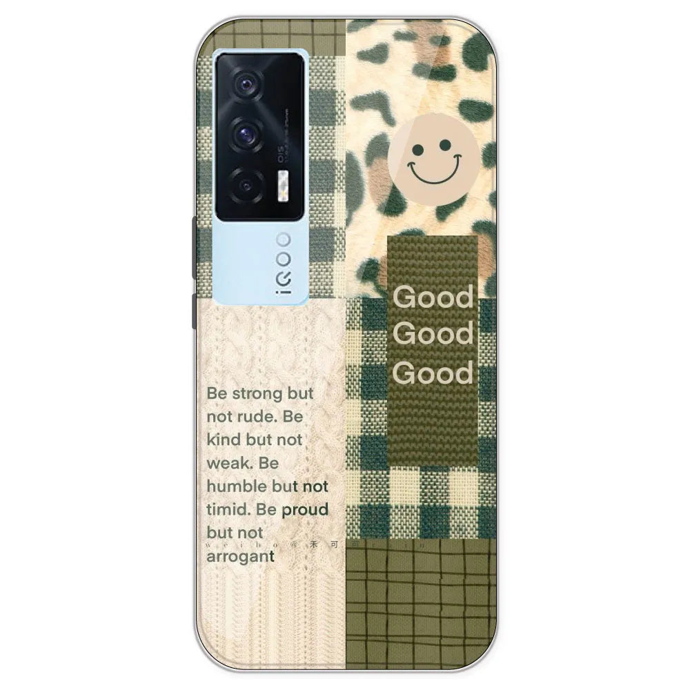 Patchwork Positivity - Printed Silicone Case For IQOO 7