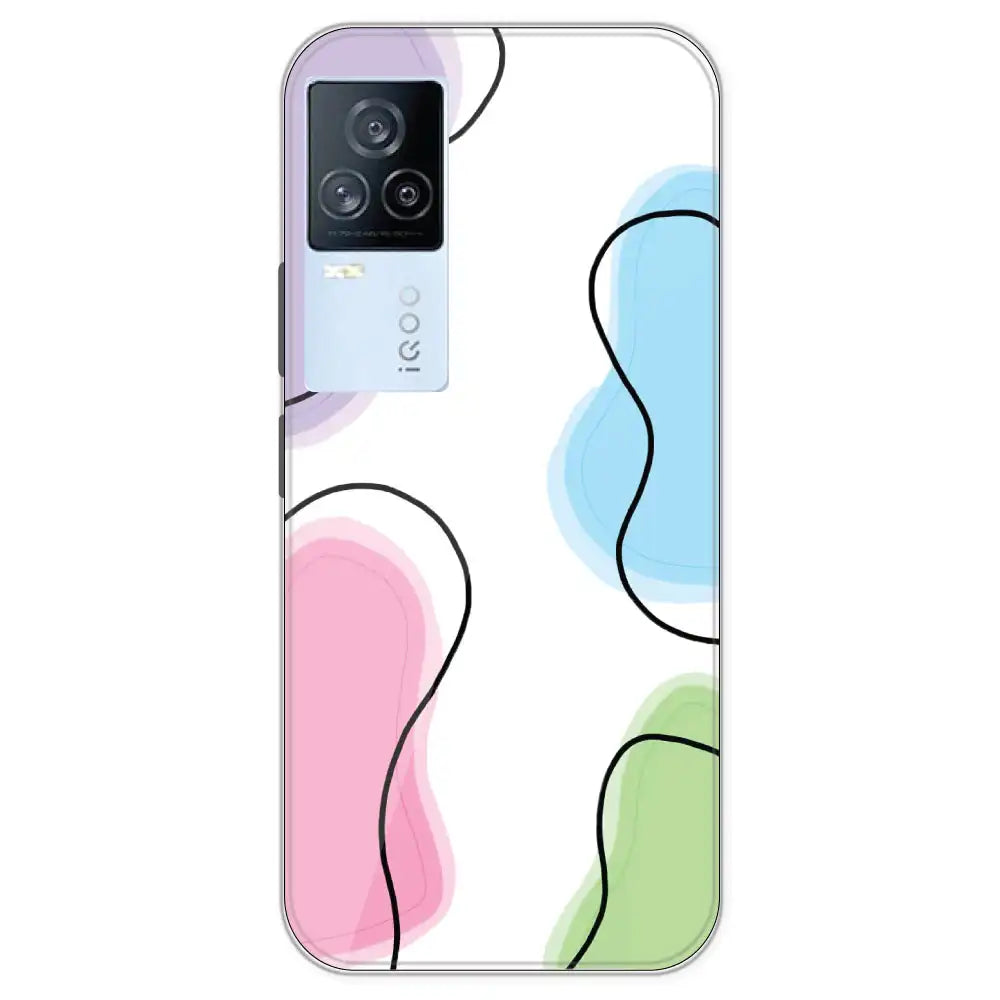 Rainbow Cow Print - Clear Printed Silicone Case For IQOO 7 Legend