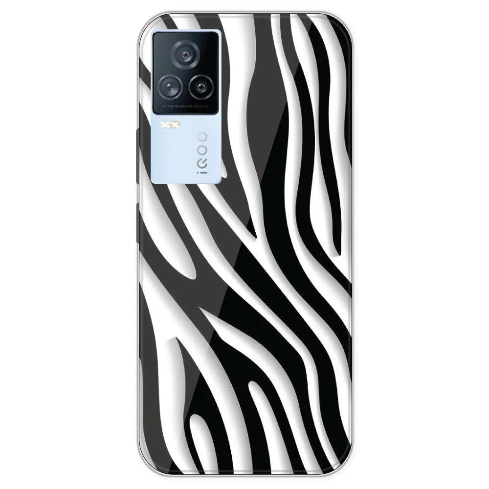 Zebra Print - Printed Silicone Case For IQOO 7 Legend