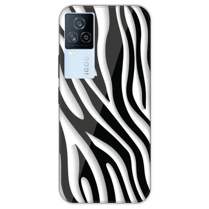 Zebra Print - Printed Silicone Case For IQOO 7 Legend