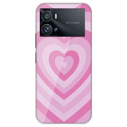 Pink Hearts - Printed Silicone Case For IQOO 9 Pro