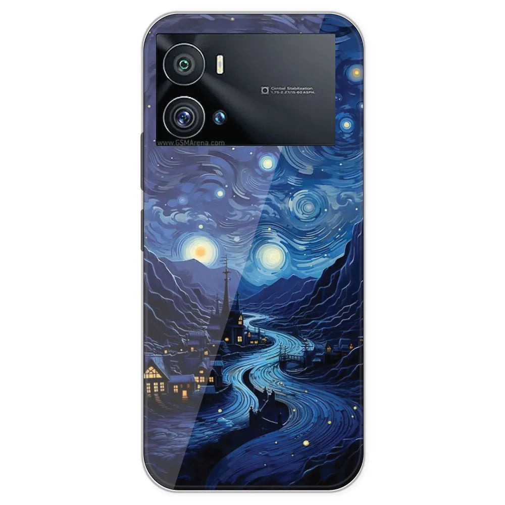 The Starry Night - Printed Silicone Case For IQOO 9 Pro