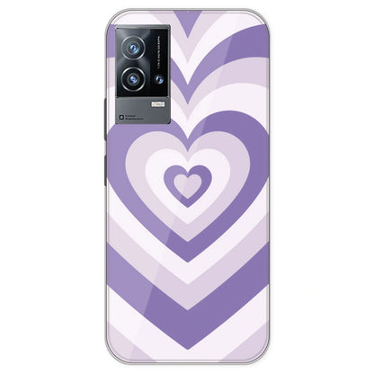 Dark Purple Hearts - Printed Silicone Case For IQOO 9