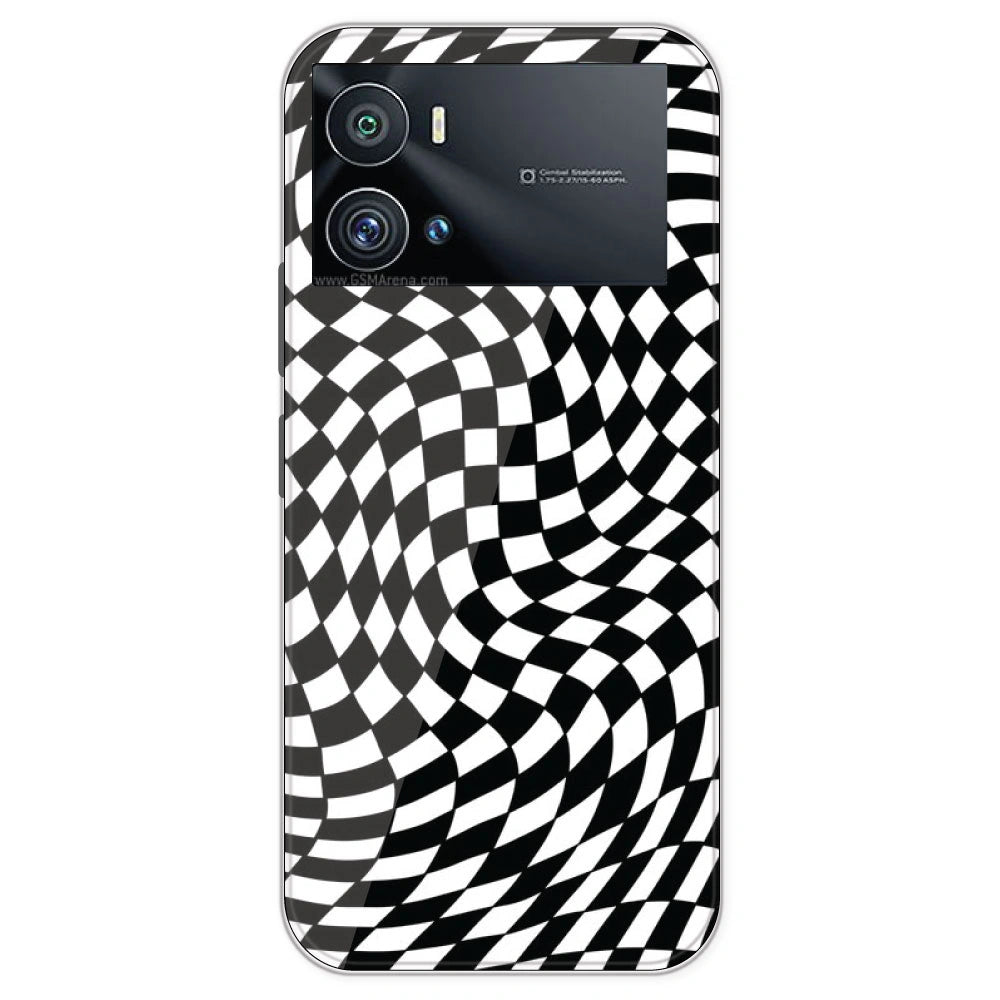 Checks - Printed Silicone Case For IQOO 9 Pro