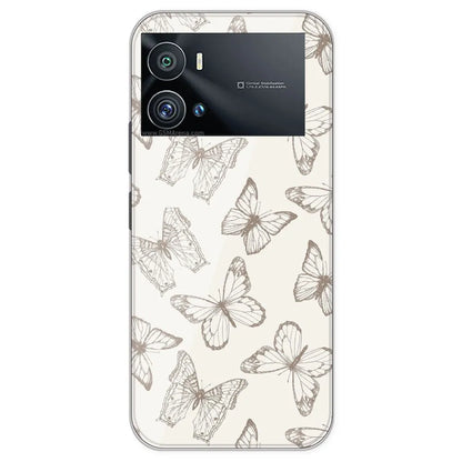 White Butterflies - Printed Silicone Case For IQOO 9 Pro