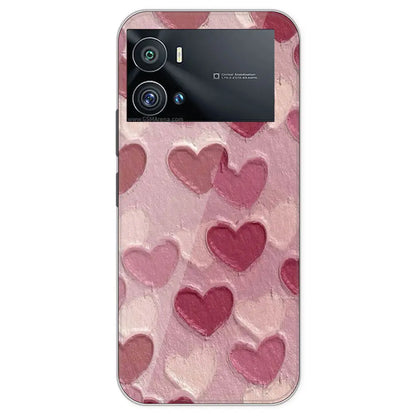 Pastel Hearts - Printed Silicone Case For IQOO 9 Pro