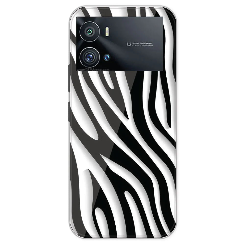Zebra Print - Printed Silicone Case For IQOO 9 Pro