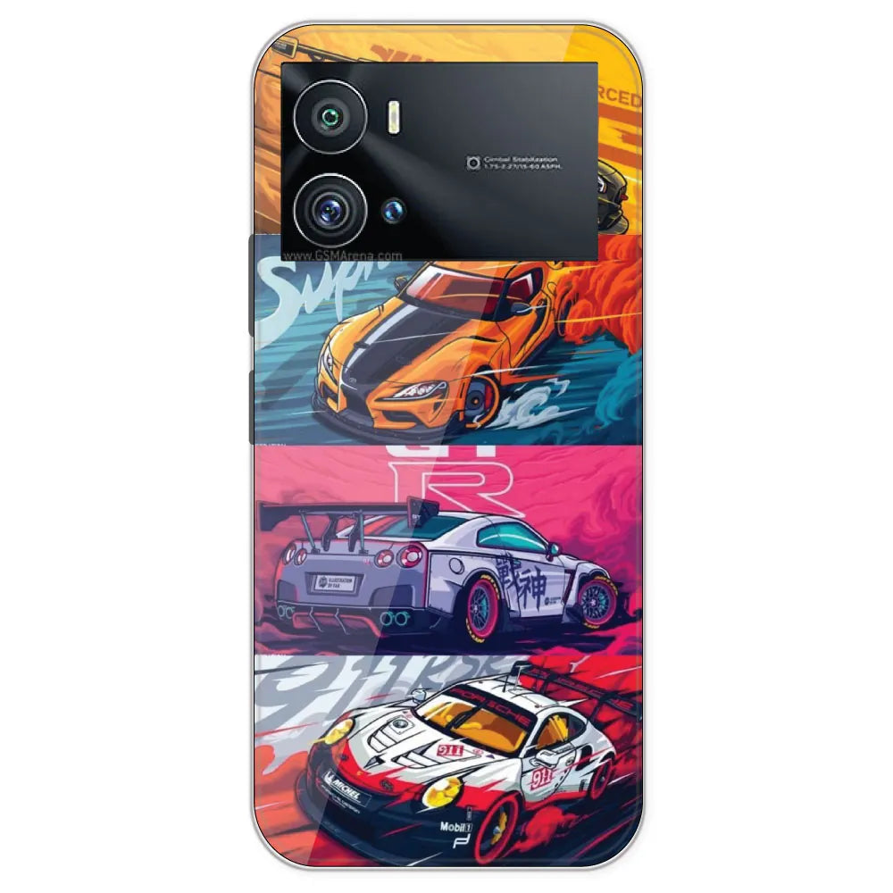 Sports Cars - Printed Silicone Case For IQOO 9 Pro