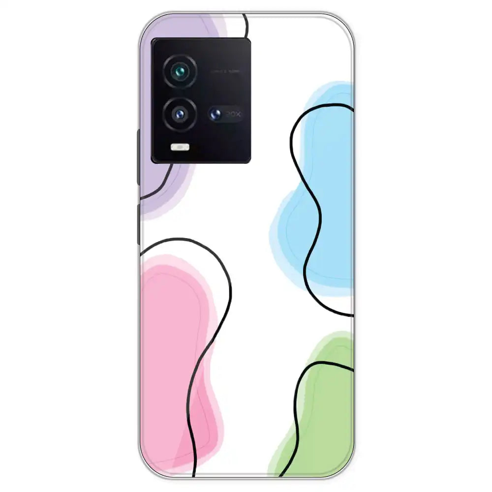 Rainbow Cow Print - Clear Printed Silicone Case For IQOO 9SE