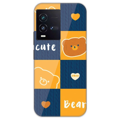 Cute Bear Collage - Printed Silicone Case For IQOO 9SE