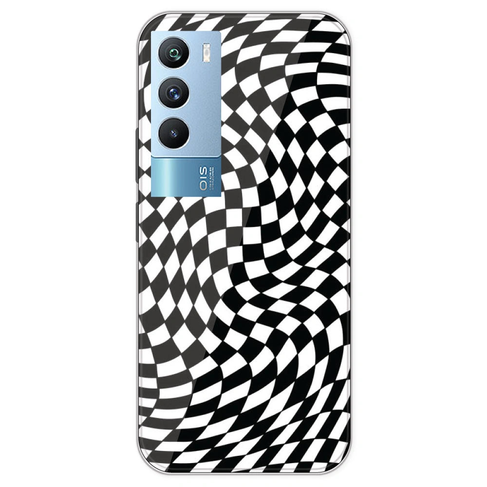 Checks - Printed Silicone Case For IQOO 9T