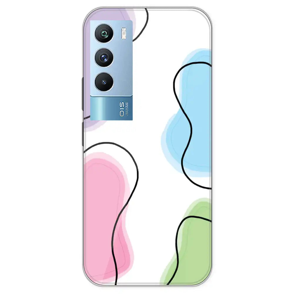 Rainbow Cow Print - Clear Printed Silicone Case For IQOO 9T