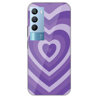 Purple Hearts - Printed Silicone Case For IQOO 9T