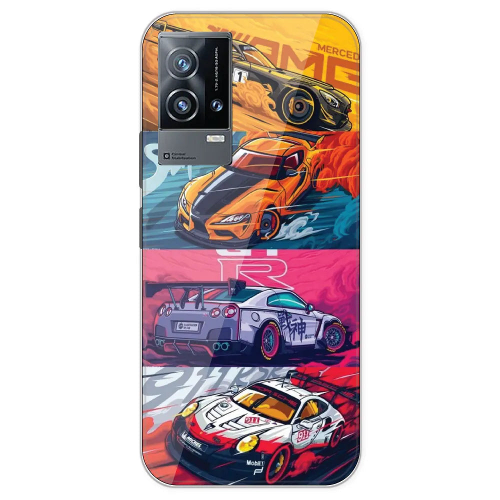 Sports Cars - Printed Silicone Case For IQOO 9
