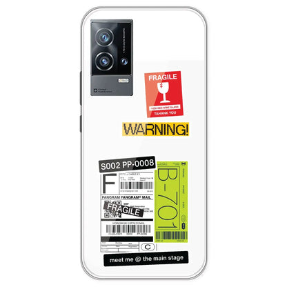 Fragile Labels - Clear Printed Silicone Case For IQOO 9
