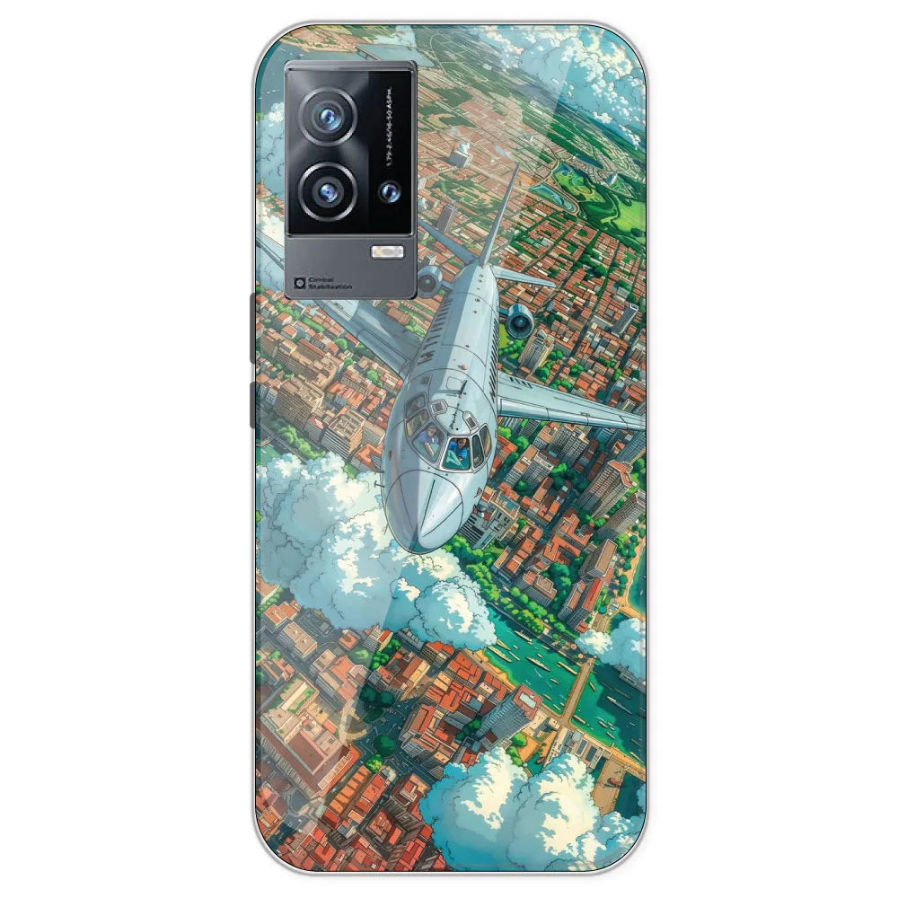 Flying Over City - Printed Silicone Case For IQOO 9