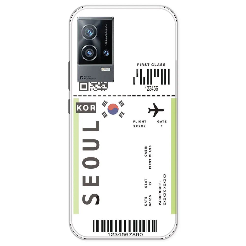 Seoul Ticket - Clear Printed Silicone Case For IQOO 9
