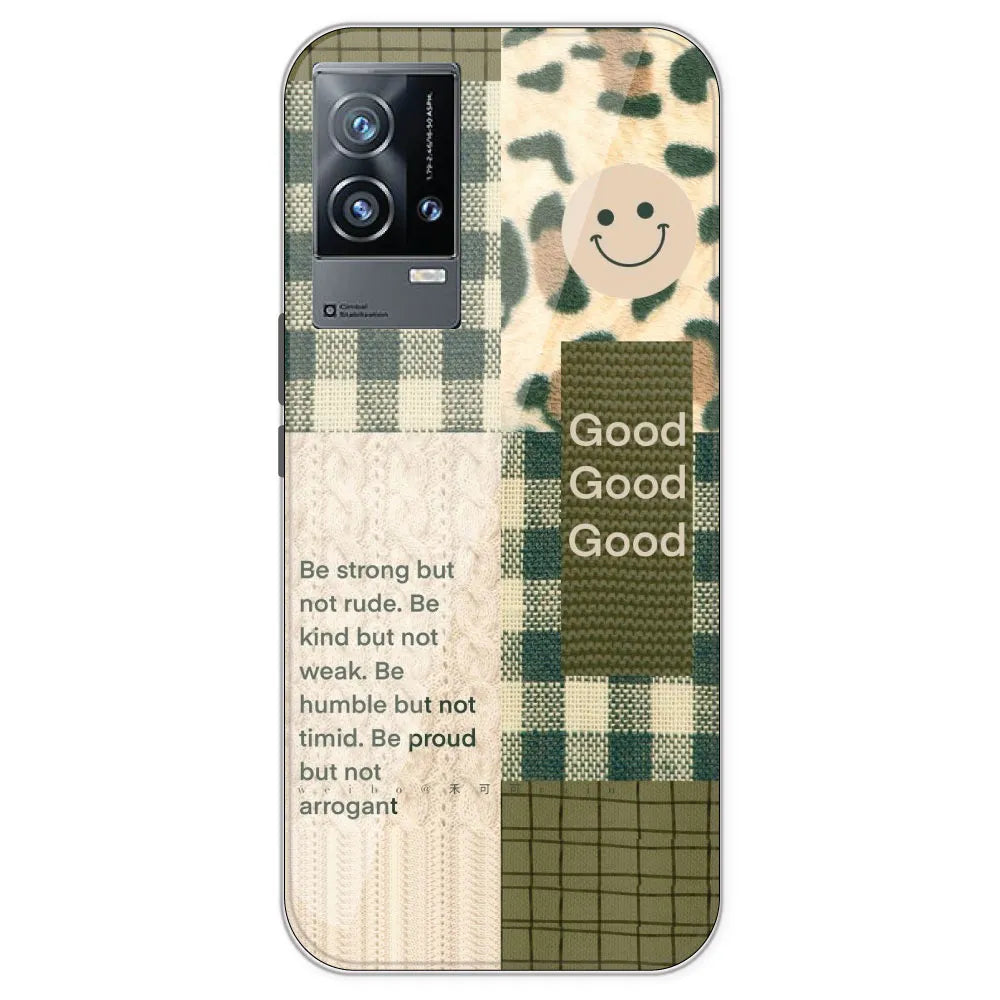 Patchwork Positivity - Printed Silicone Case For IQOO 9