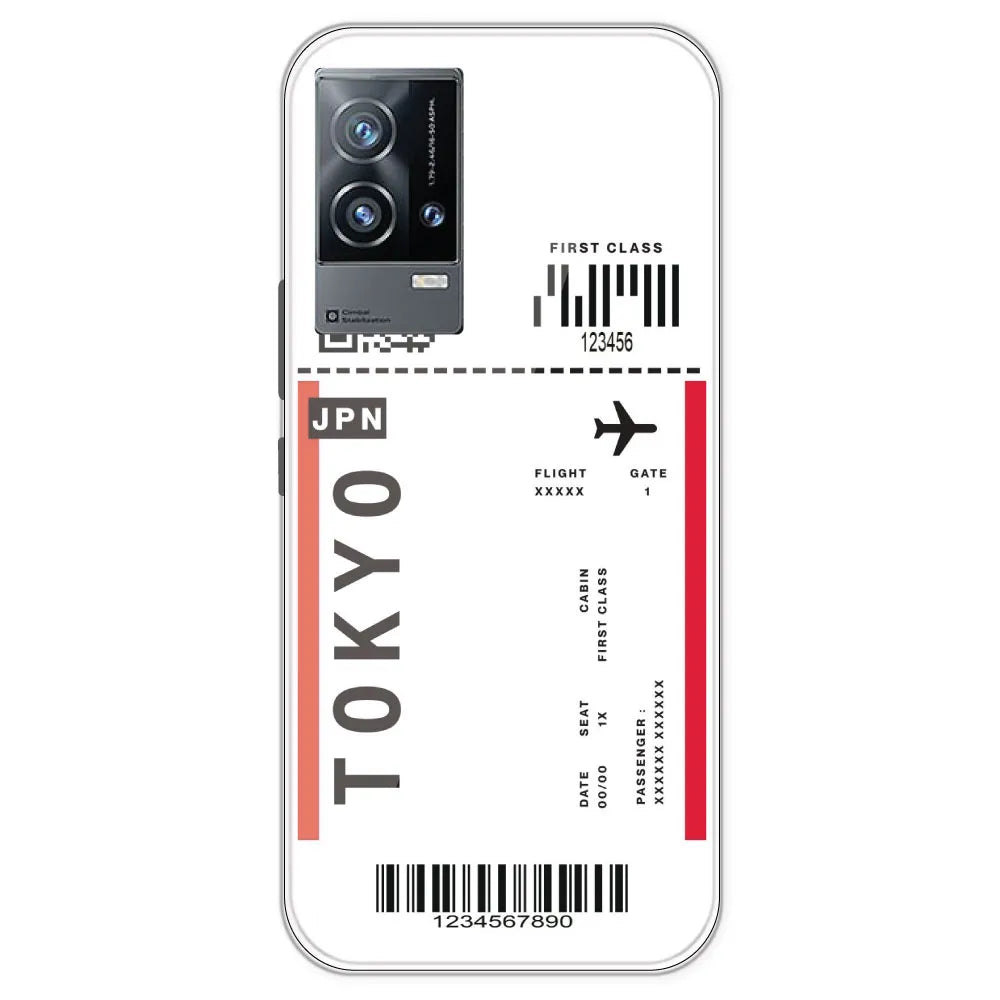 Tokyo Ticket - Clear Printed Silicone Case For IQOO 9