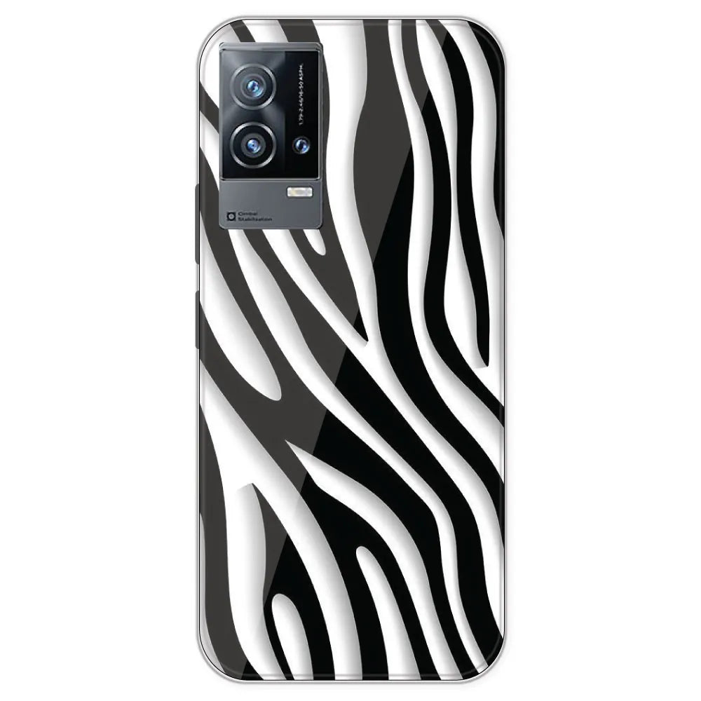 Zebra Print - Printed Silicone Case For IQOO 9