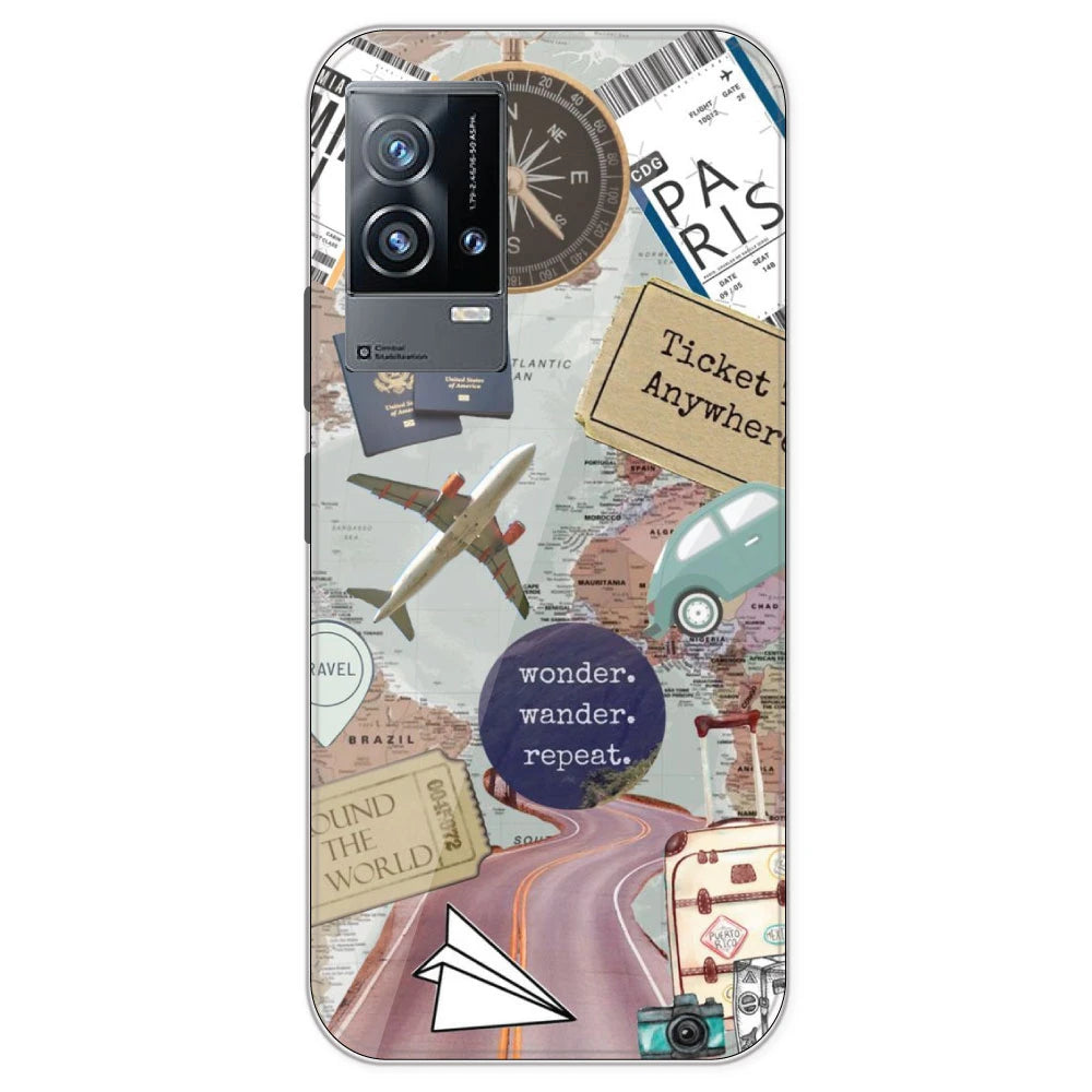 Travel Collage - Printed Silicone Case For IQOO 9