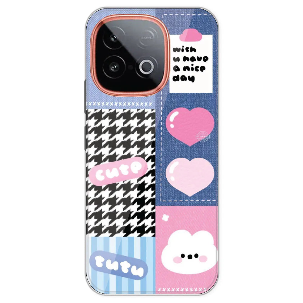 Cute Pink Bear Collage - Printed Silicone Case For IQOO Neo 10