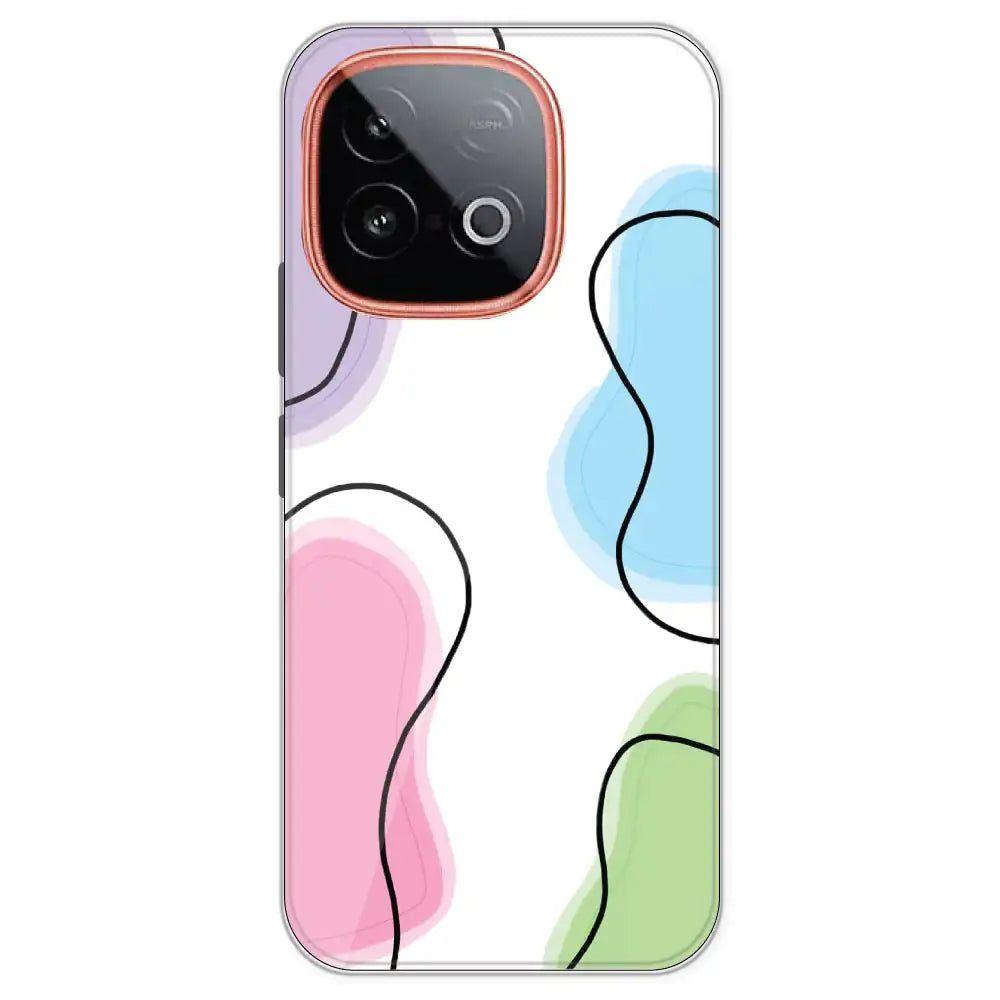 Rainbow Cow Print - Clear Printed Silicone Case For IQOO Neo 10