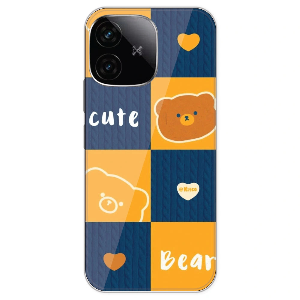 Cute Bear Collage - Printed Silicone Case For IQOO Neo 10R