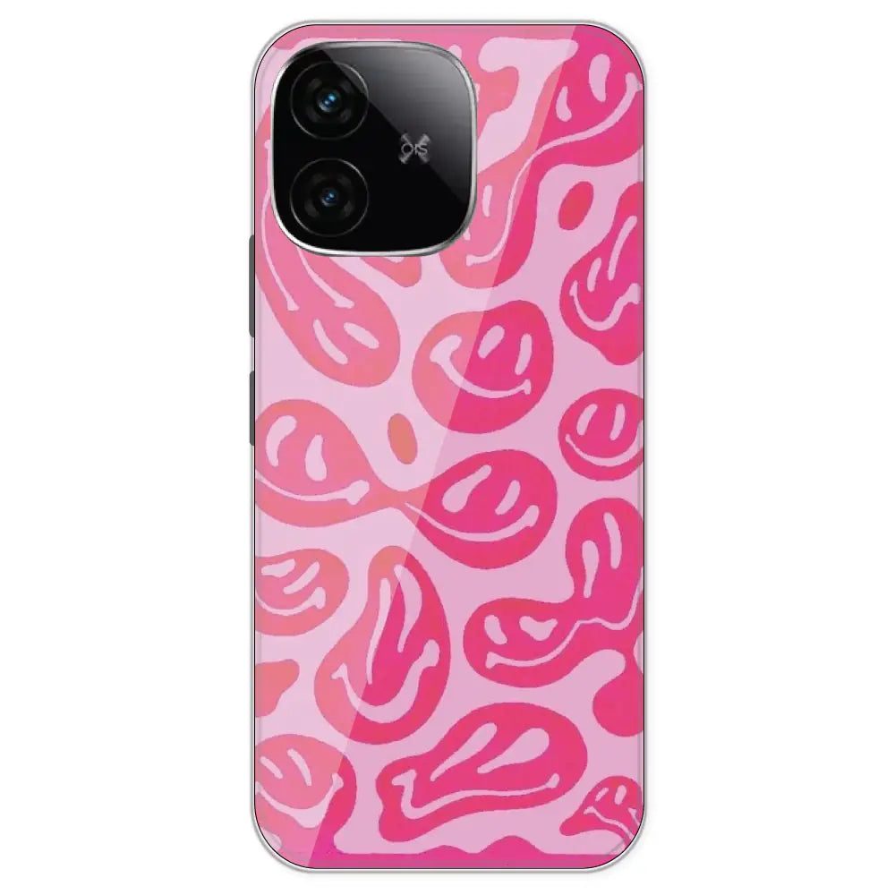 Pink Smilies - Printed Silicone Case For IQOO Neo 10R