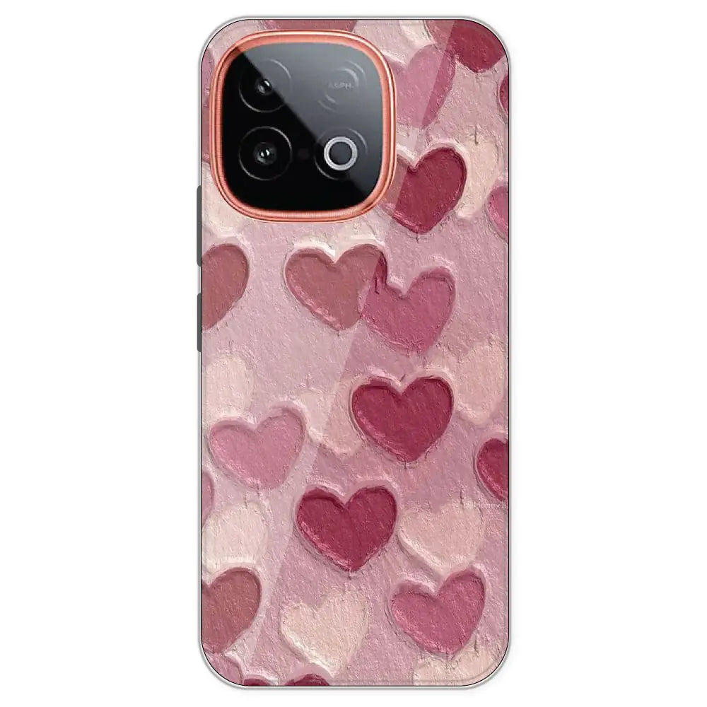 Pastel Hearts - Printed Silicone Case For IQOO Neo 10