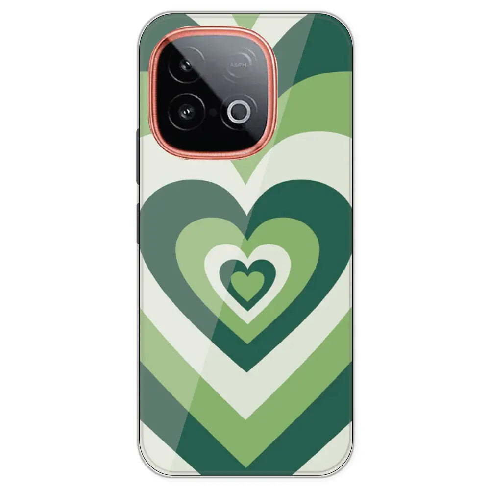 Dark Green Hearts - Printed Silicone Case For IQOO Neo 10