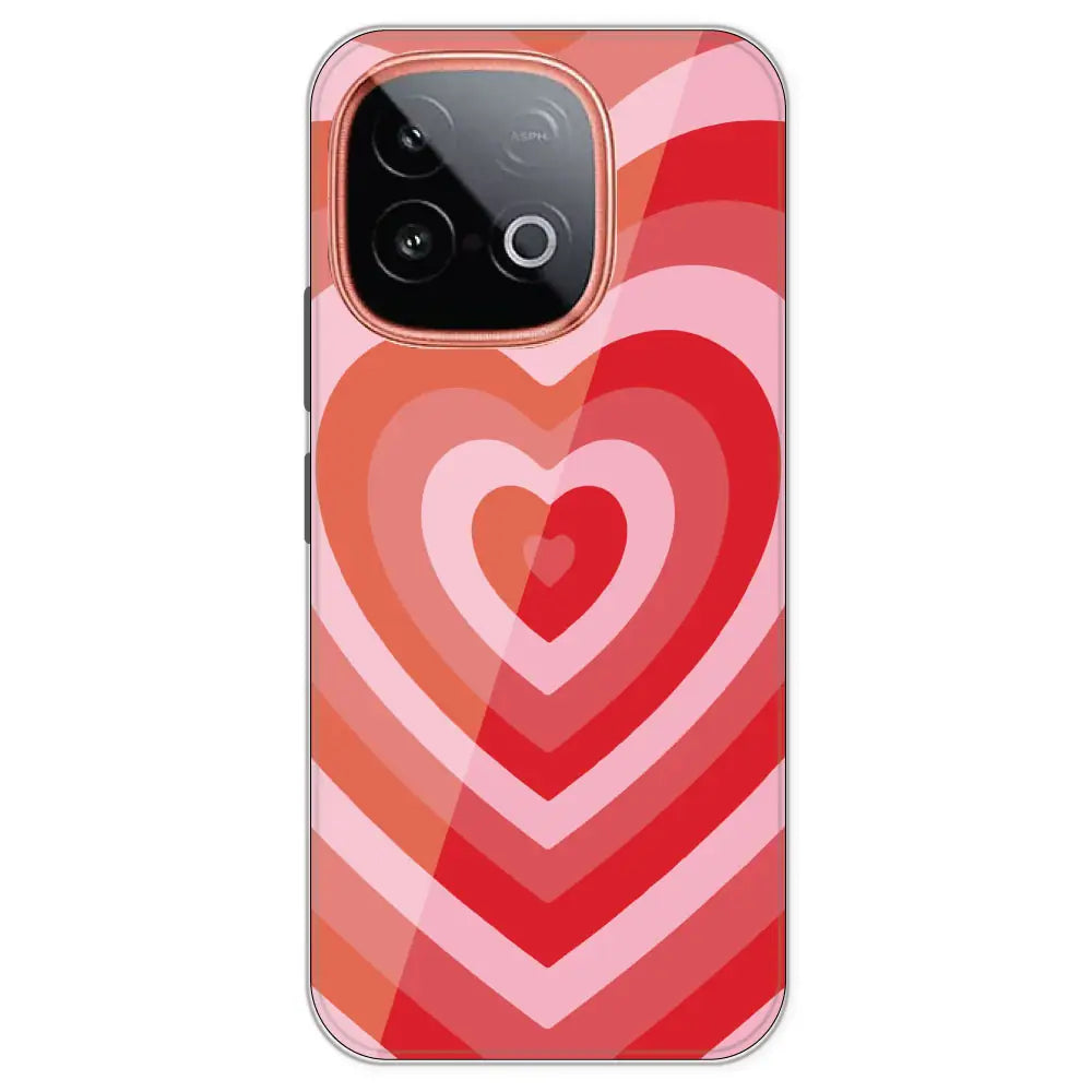 Red Hearts - Printed Silicone Case For IQOO Neo 10