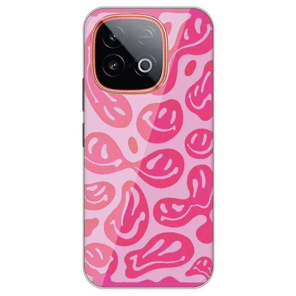 Pink Smilies - Printed Silicone Case For IQOO Neo 10