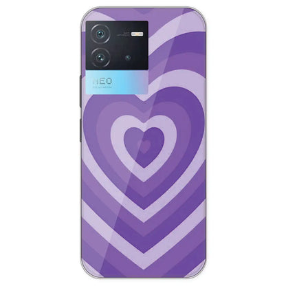 Purple Hearts - Printed Silicone Case For IQOO Neo 6