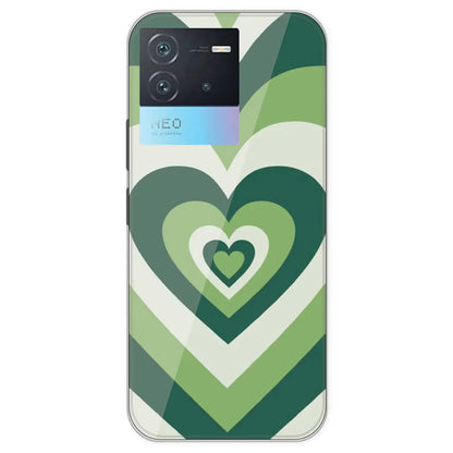 Dark Green Hearts - Printed Silicone Case For IQOO Neo 6