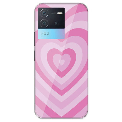 Pink Hearts - Printed Silicone Case For IQOO Neo 6