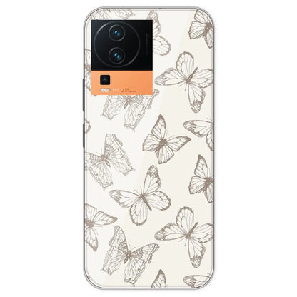 White Butterflies - Printed Silicone Case For IQOO Neo 7 Pro