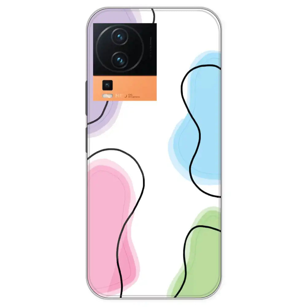 Rainbow Cow Print - Clear Printed Silicone Case For IQOO Neo 7 Pro