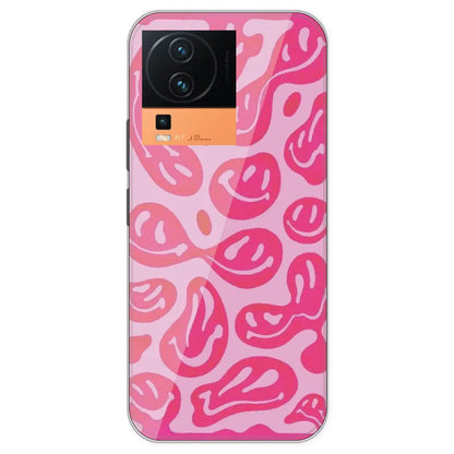 Pink Smilies - Printed Silicone Case For IQOO Neo 7 Pro