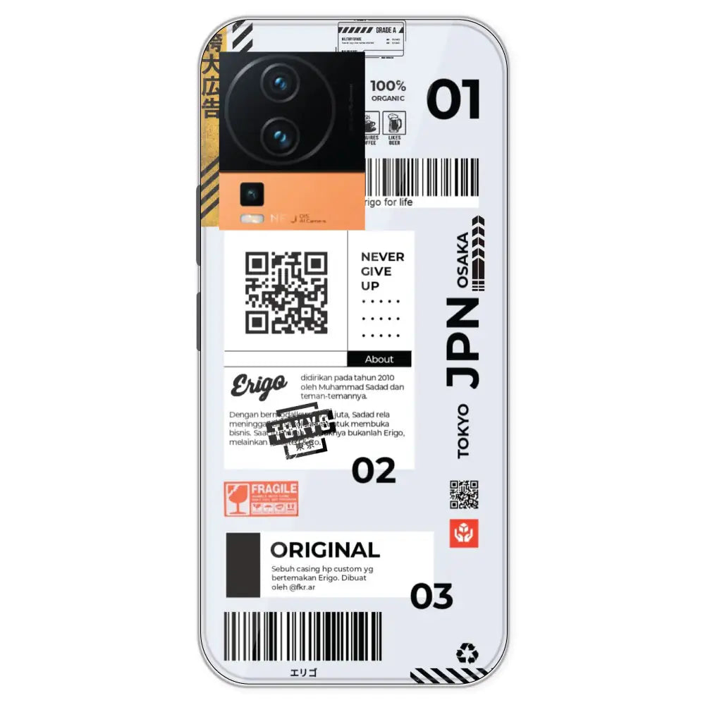 Barcode Labels - Printed Silicone Case For IQOO Neo 7 Pro