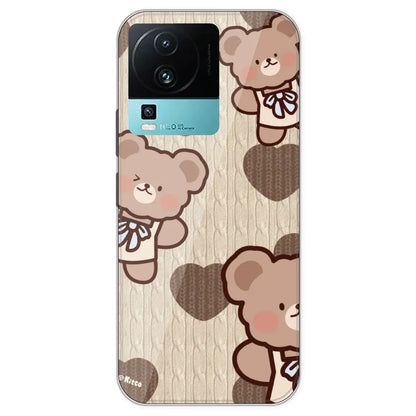Teddy Heart - Printed Silicone Case For IQOO Neo 7