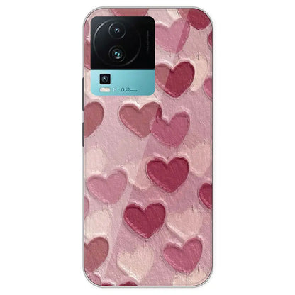 Pastel Hearts - Printed Silicone Case For IQOO Neo 7