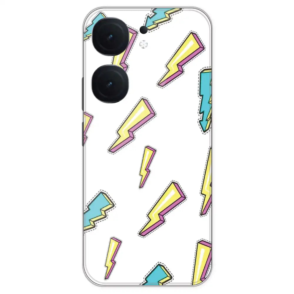 Lighting Bolts - Clear Printed Silicone Case For IQOO Neo 9 Pro