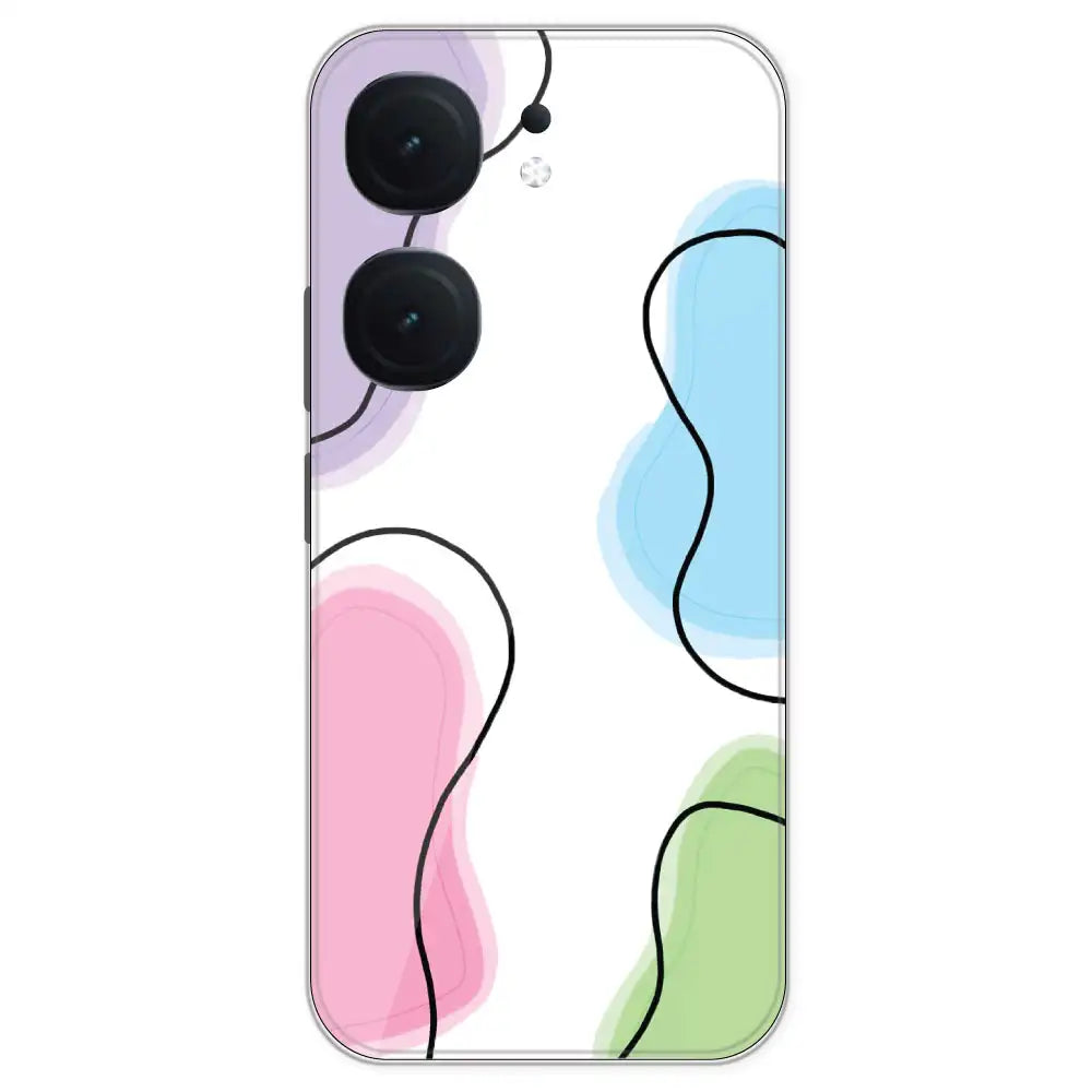 Rainbow Cow Print - Clear Printed Silicone Case For IQOO Neo 9