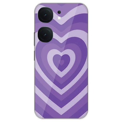 Purple Hearts - Printed Silicone Case For IQOO Neo 9 Pro