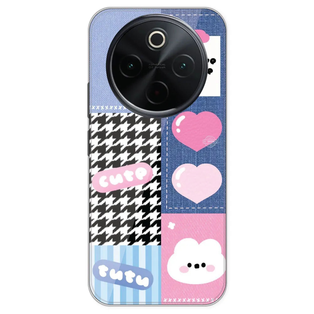 Cute Pink Bear Collage - Printed Silicone Case For IQOO Z10
