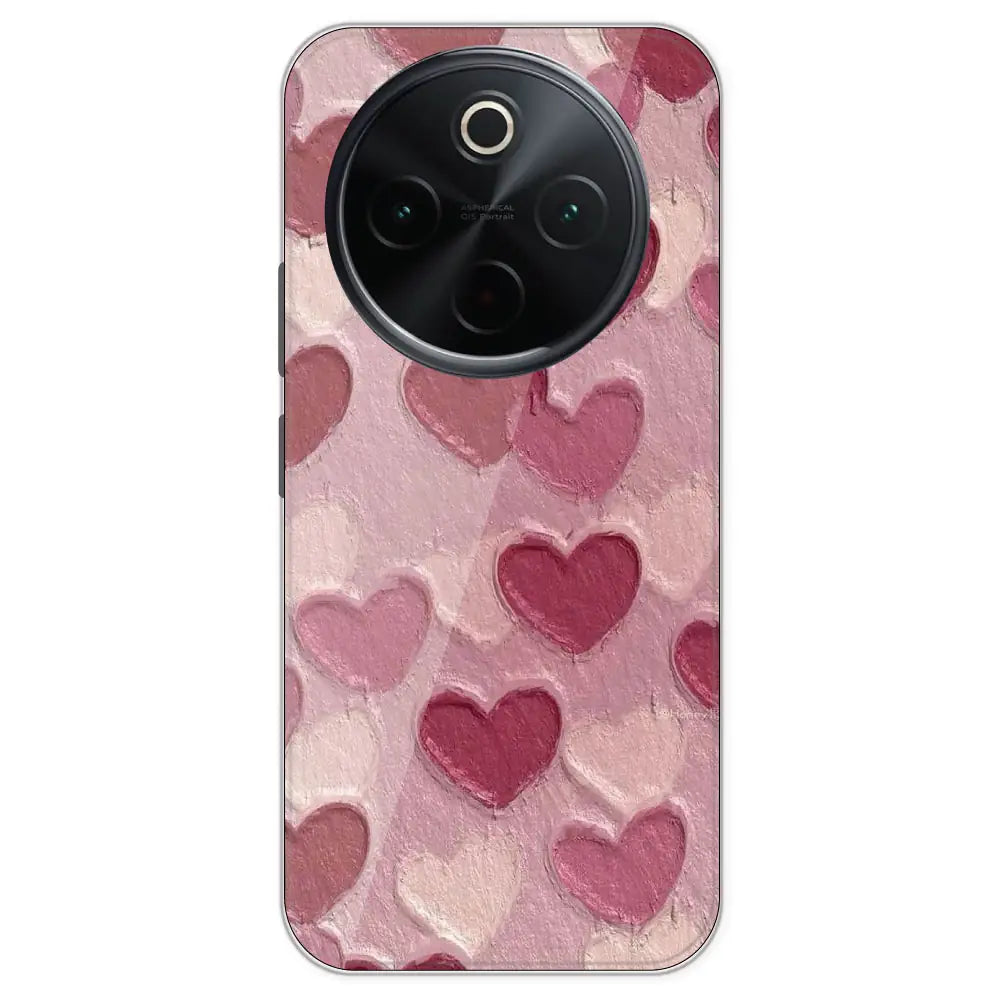 Pastel Hearts - Printed Silicone Case For IQOO Z10
