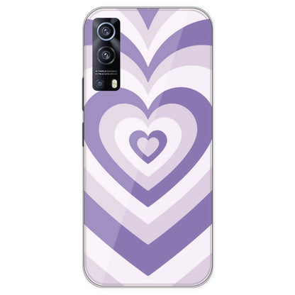 Dark Purple Hearts - Printed Silicone Case For IQOO Z3