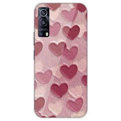 Pastel Hearts - Printed Silicone Case For IQOO Z3