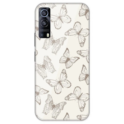 White Butterflies - Printed Silicone Case For IQOO Z3